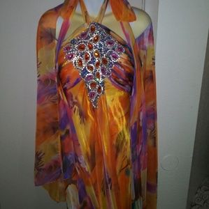 Multicolored gown